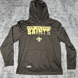 New Era New Orleans Saints NFL Hoodie Mens XL Black Performance Sweatshirt